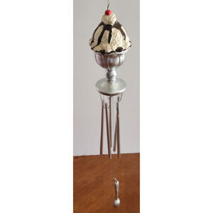Hanging Wind Chime New Creative Ice Cream Sundae Spoon Silverware Outdoor Garden